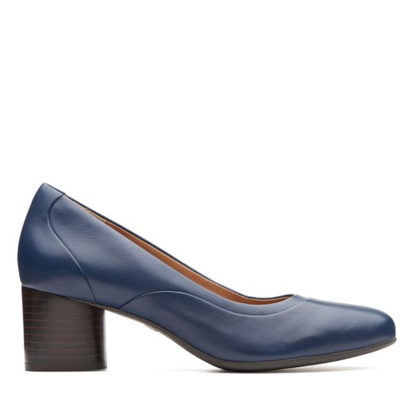 Clarks Womens Un Cosmo Step Heels Navy | CA-8310497